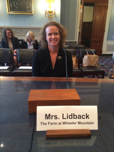 The unstoppable Joanna at the House Agriculture Sub-Committee's hearing on Biotechnology in July of 2014. Photo Courtesy of The Farm at Wheeler Mountain
